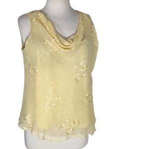 Versailles NY 100% Silk Sleeveless Blouse  L